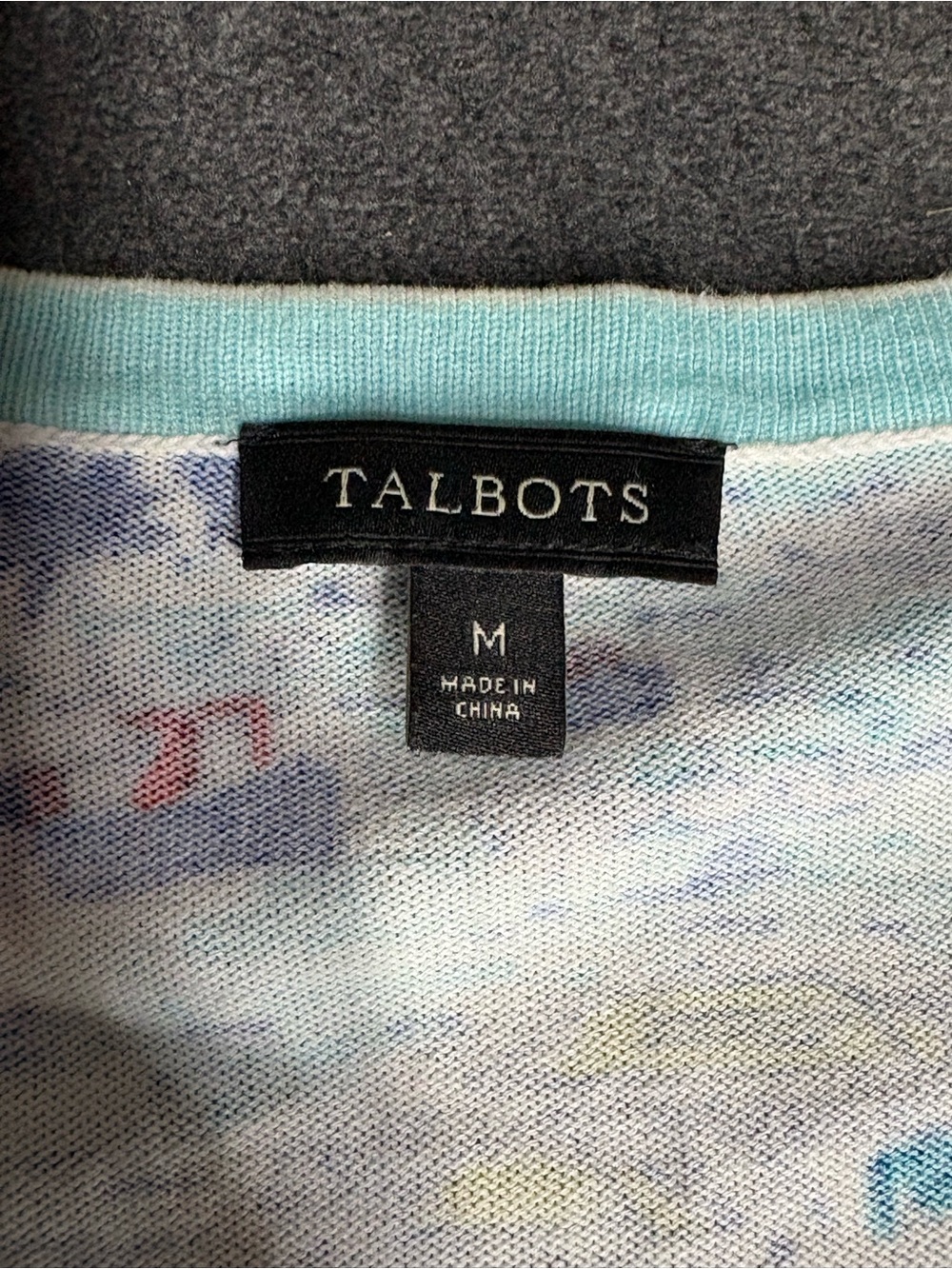 Talbots Santorini Soft Knit 3/4 Sleeve Coastal Cardigan Size M - Picture 8 of 9
